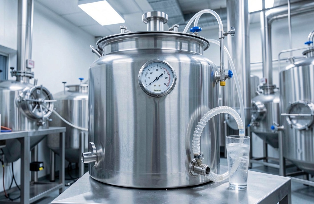 Control fermentation temperature for clean flavour: editorial still life showing the main ingredients and brewing context